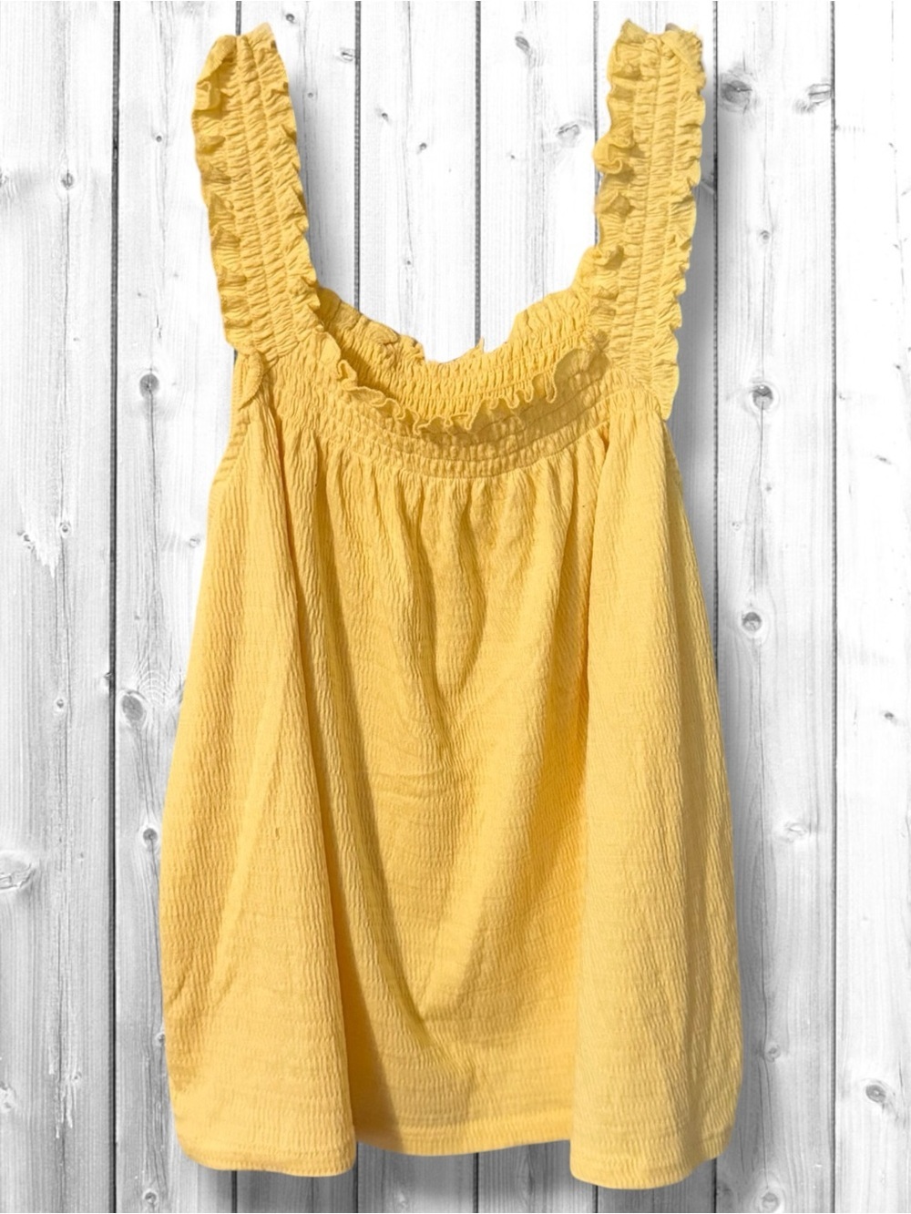 🌼LC Lauren Conrad Yellow Ruffle Strap Tank Top